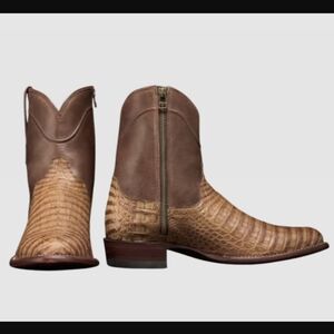 NWT Tecovas The Dean - Toffee Caiman Cowboy Boots 10D